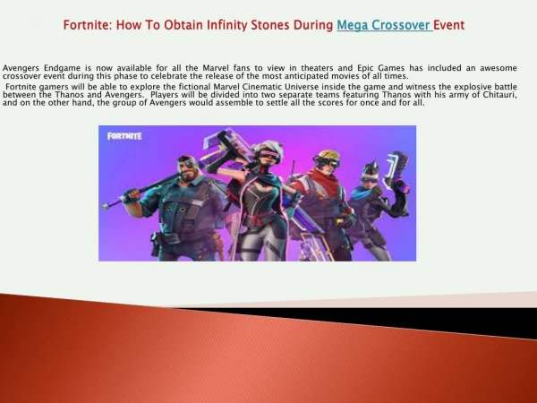 Fortnite: How To Obtain Infinity Stones During Mega Crossover Event