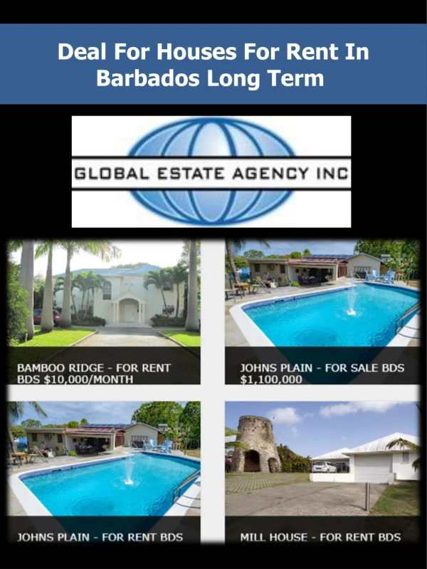 Deal For Houses For Rent In Barbados Long Term