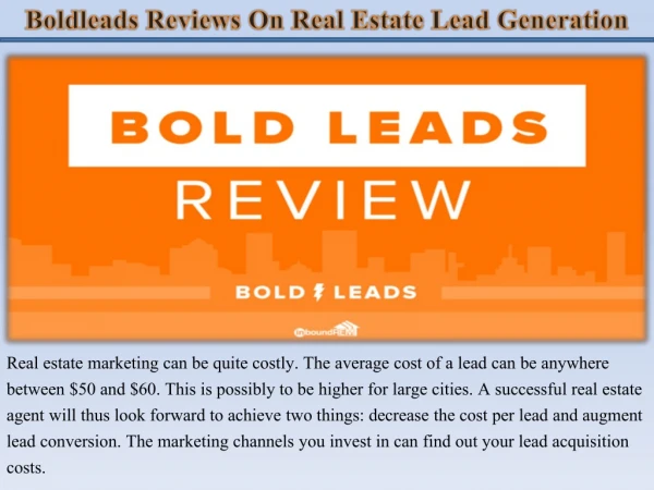 Boldleads Reviews On Real Estate Lead Generation