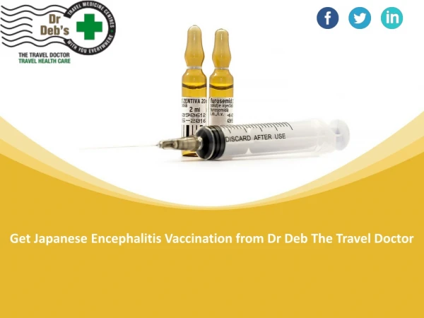 Get Japanese Encephalitis Vaccination from Dr Deb The Travel Doctor