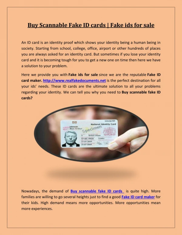 Buy Scannable Fake ID cards | Fake ids for sale