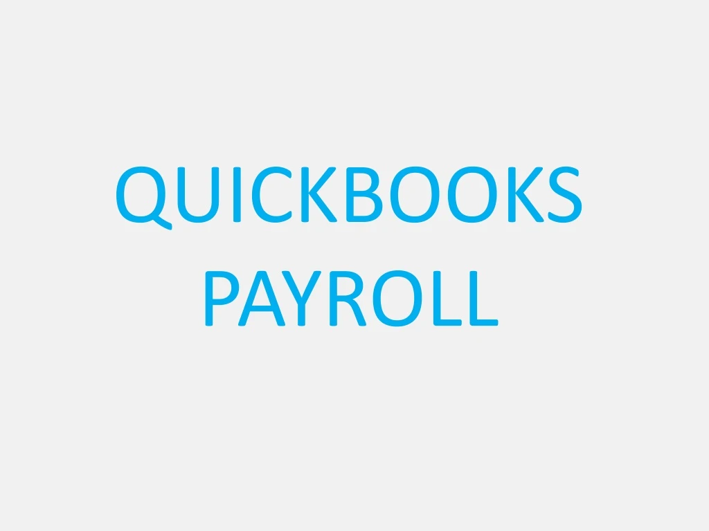 quickbooks payroll