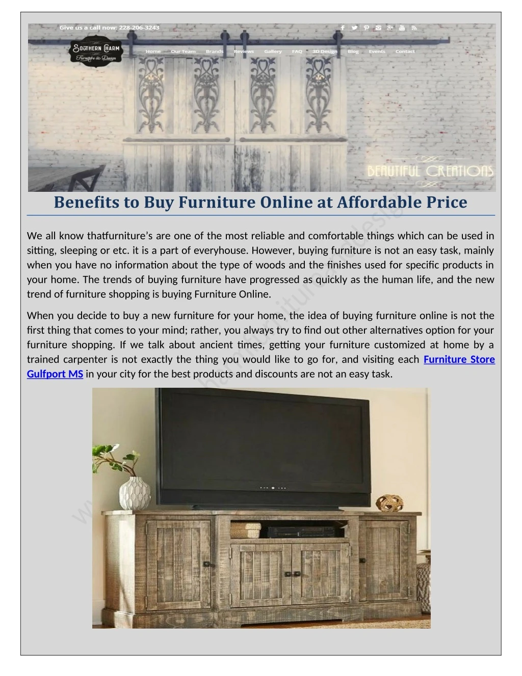 benefits to buy furniture online at affordable