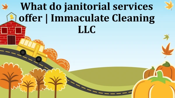Immaculate Cleaning LLC | What Do Janitorial Services Offer