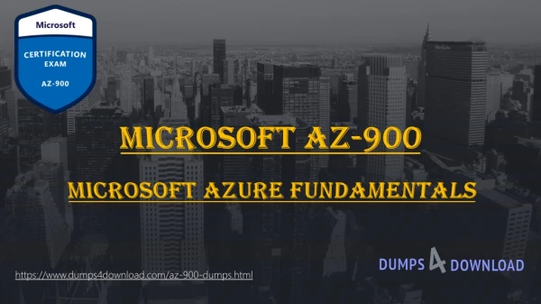 Prepare AZ-900 Microsoft By Dumps4download.com Professional Planned Study Material