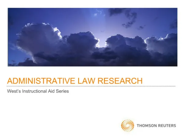 ADMINISTRATIVE LAW RESEARCH