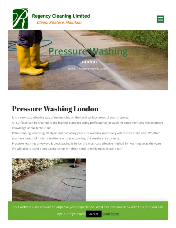 Pressure Washing London | Book Jet Cleaning London Service