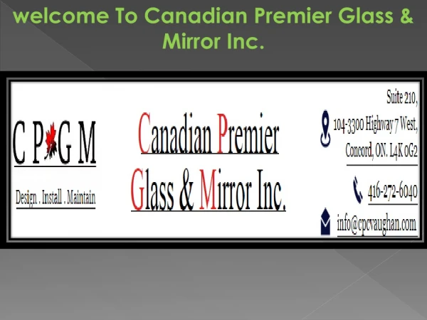 Glass Shower Doors Toronto, Glass Shower Installation Company Toronto - www.cpgmvaughan.com