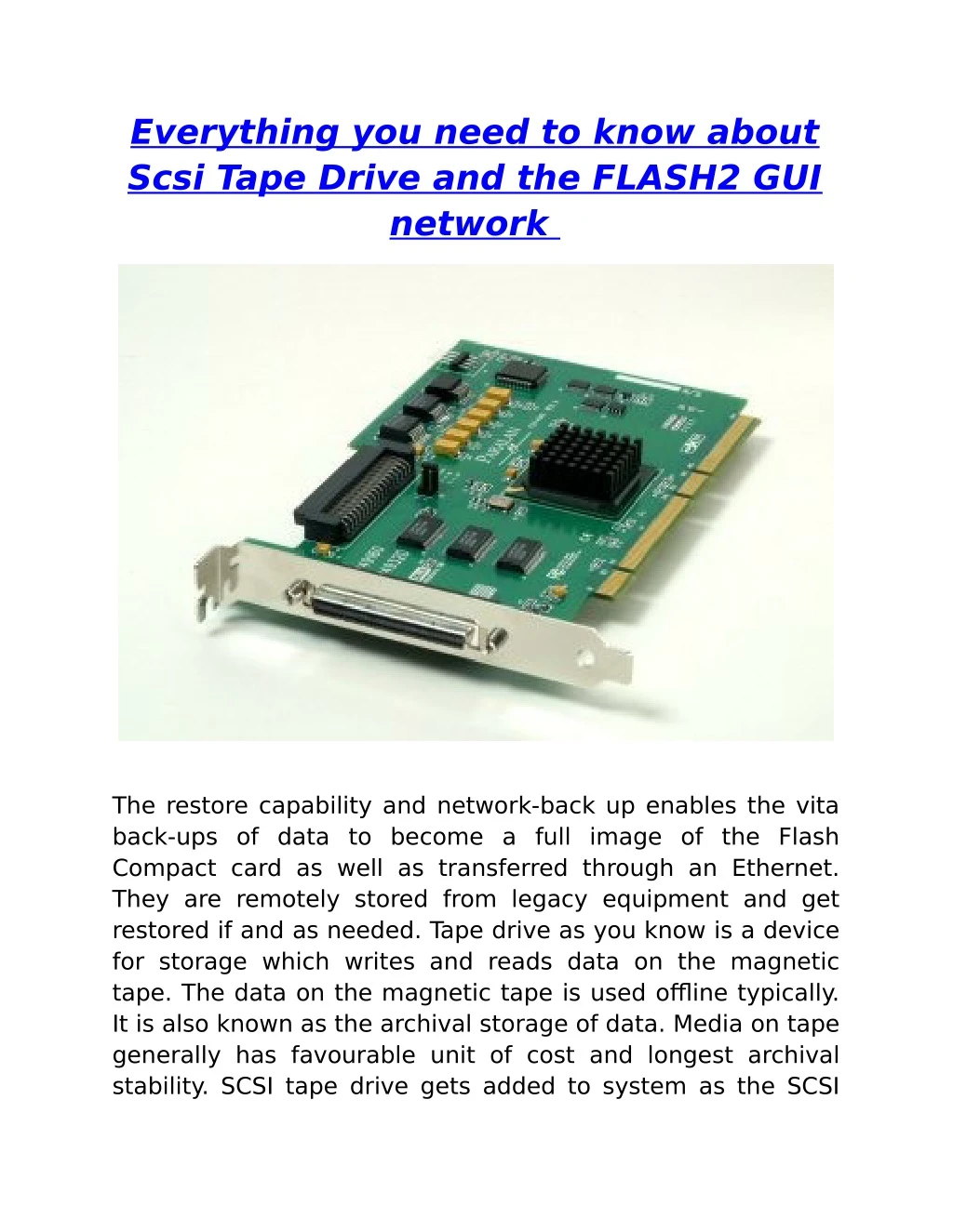 everything you need to know about scsi tape drive