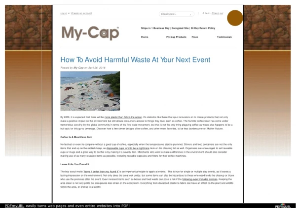 How to avoid harmful waste at your next event | My-Cap