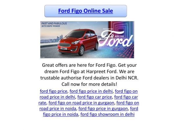 Ford figo online sale