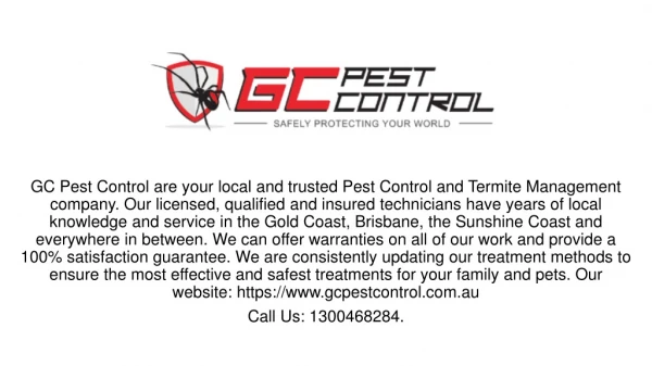 Termite Control Gold Coast - GC Pest Control
