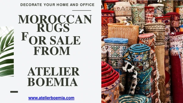 Shop Moroccan Rugs for Sale only at atelierBOEMIA!