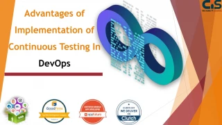 Advantages of Implementation of Continuous Testing In DevOps - slide 1