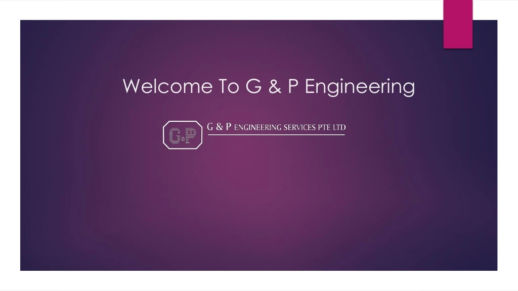 welcome to g p engineering
