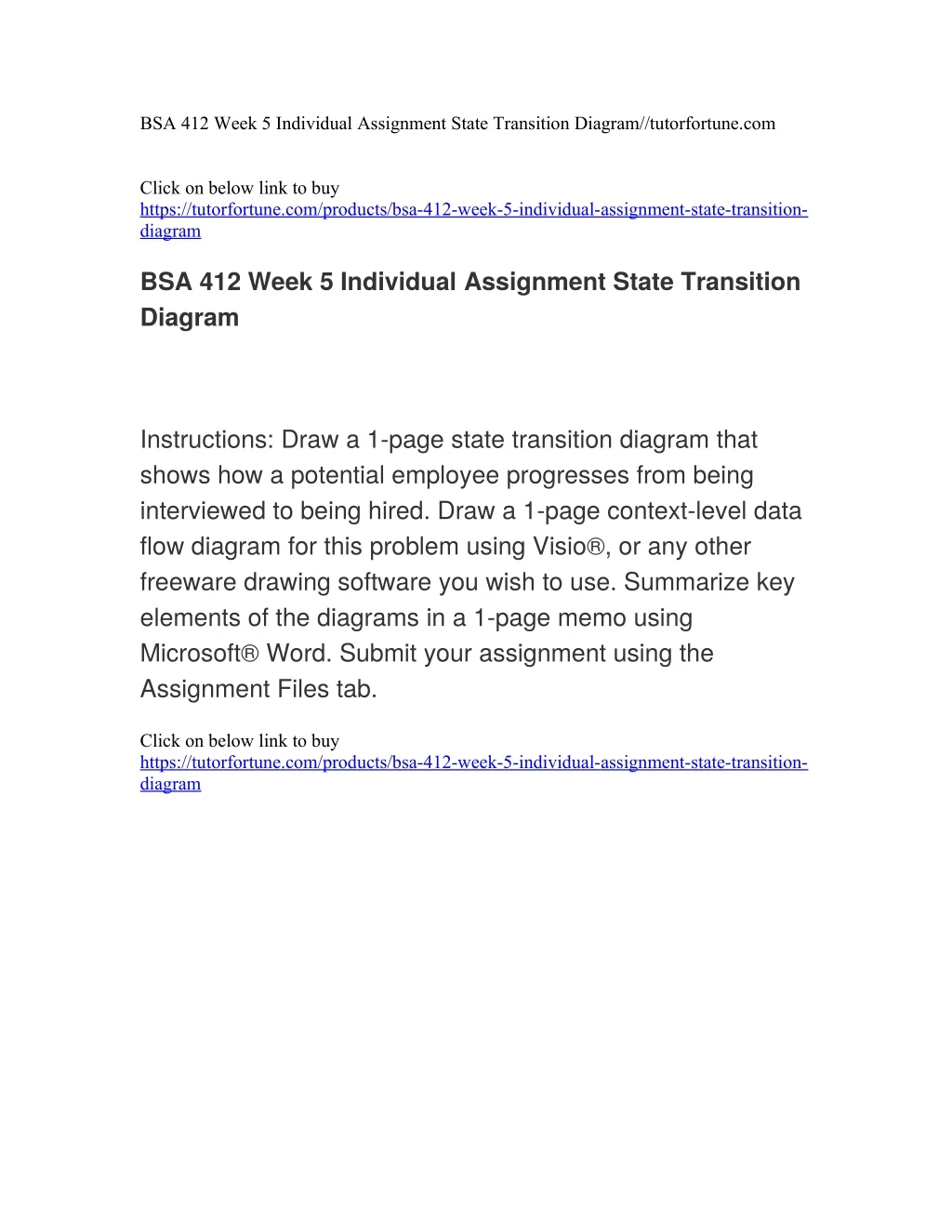 bsa 412 week 5 individual assignment state
