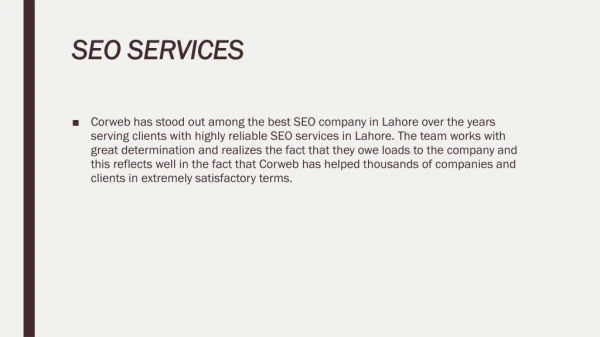 seo sercices in lahore