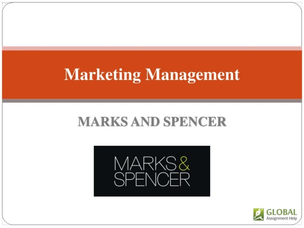 Presentation on Marketing Management of Marks and Spencer