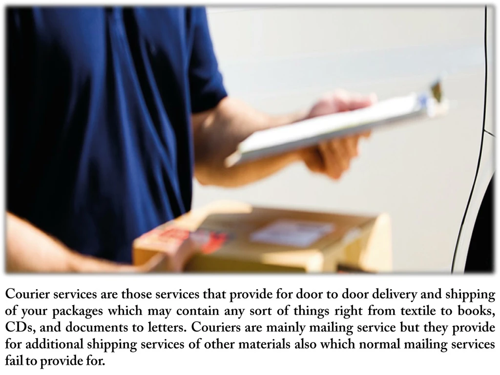 courier services are those services that provide