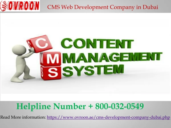 CMS Web Development Company in Dubai 800-032-0549