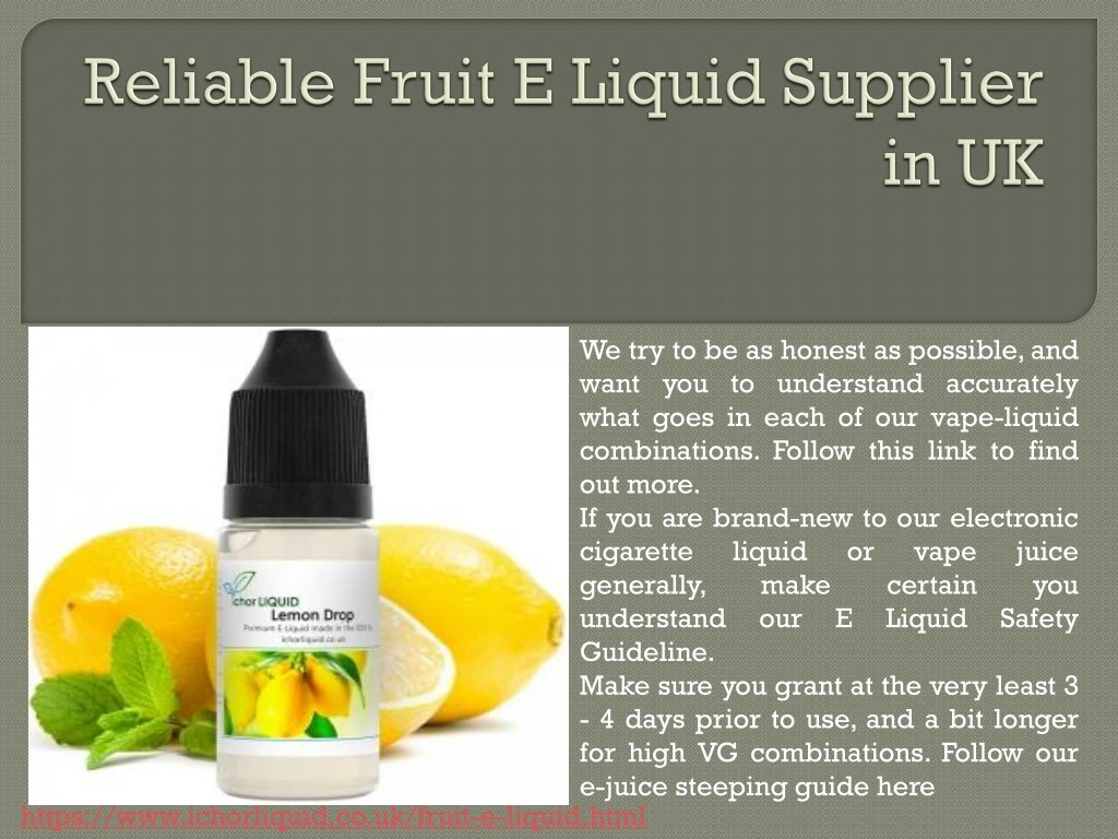reliable fruit e liquid supplier in uk