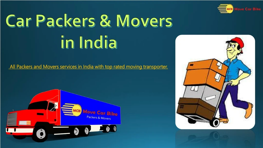 car packers movers in india