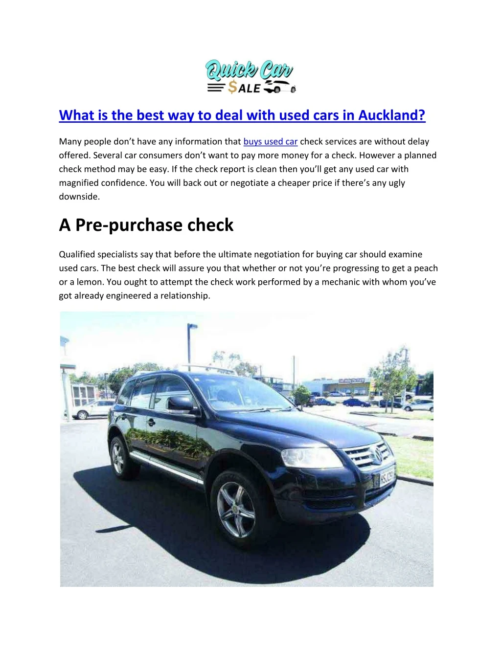 what is the best way to deal with used cars
