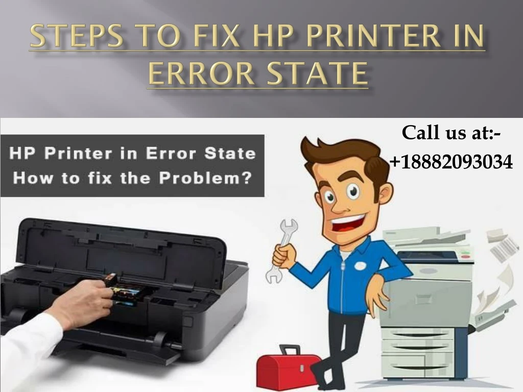 steps to fix hp printer in error state