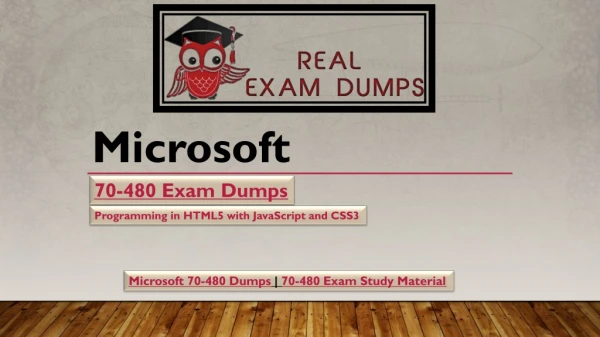 The Secret of Successful Microsoft 70-480 Exam Study Material| Realexamdumps.com