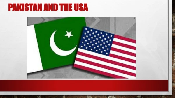 Pakistan and the USA