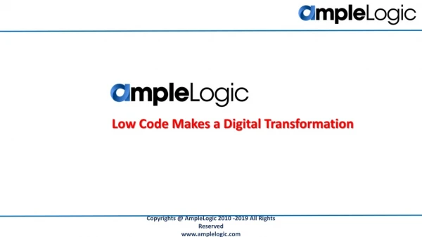 Low Code Application Development Platform - AmpleLogic
