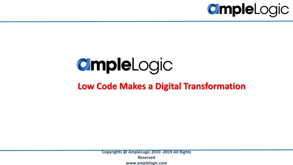 low code makes a digital transformation