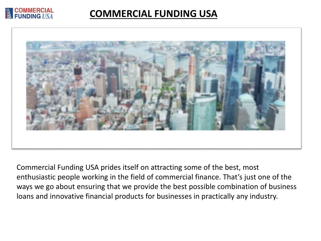 commercial funding usa