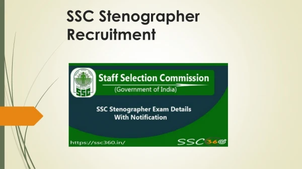 SSC Stenographer Recruitment 2018 - Get SSC Steno 2018-19 Jobs Exam Date