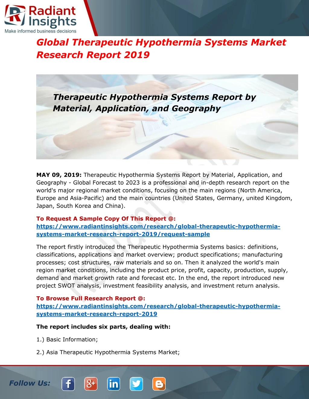 global therapeutic hypothermia systems market