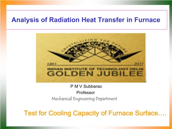 Analysis of Radiation Heat Transfer in Furnace