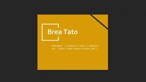 Brea Sperti Tato - Loves Traveling and Shopping