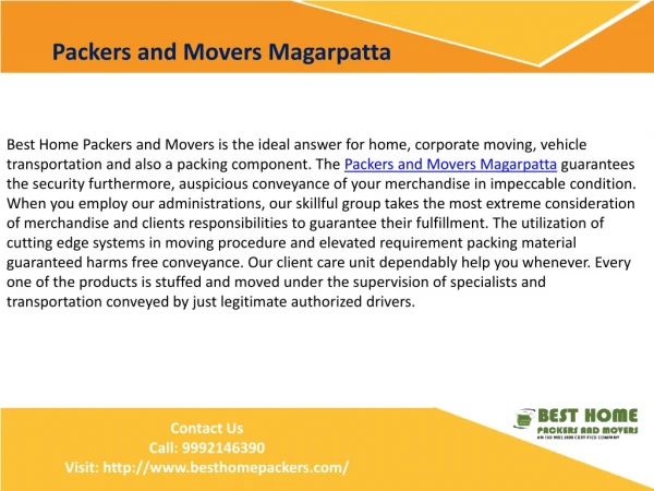 Packers and Movers Magarpatta | Packers and Movers Lonavala