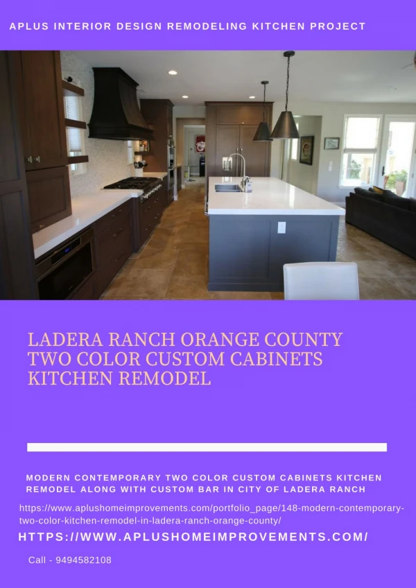 Ladera Ranch Two Color cabinets Kitchen Remodel