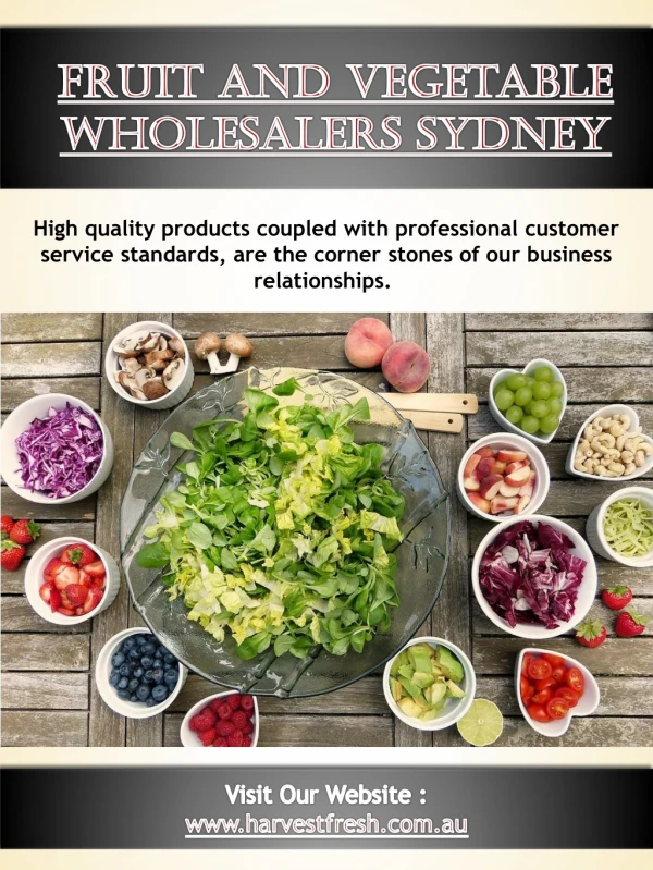 Fruit And Vegetable Wholesalers Sydney | Call - 02 9746 6503 | harvestfresh.com.au