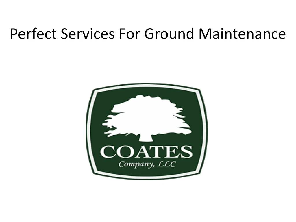 perfect services for ground maintenance