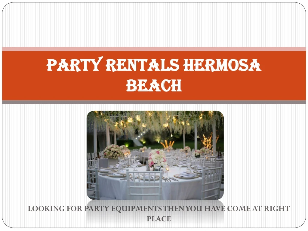 party rentals hermosa beach