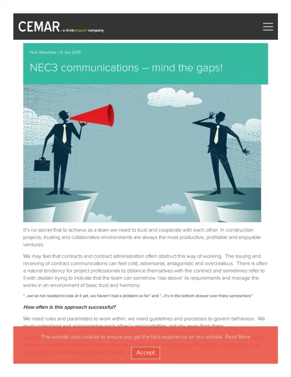 Nec3 Communications – Mind The Gaps