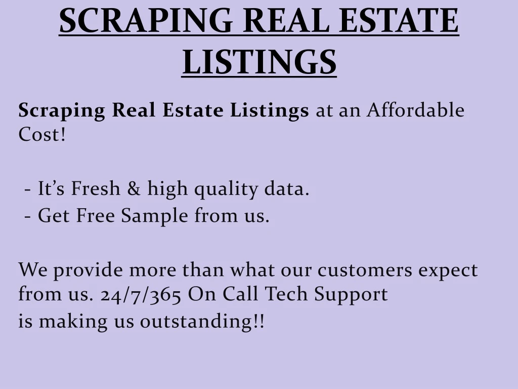 scraping real estate listings