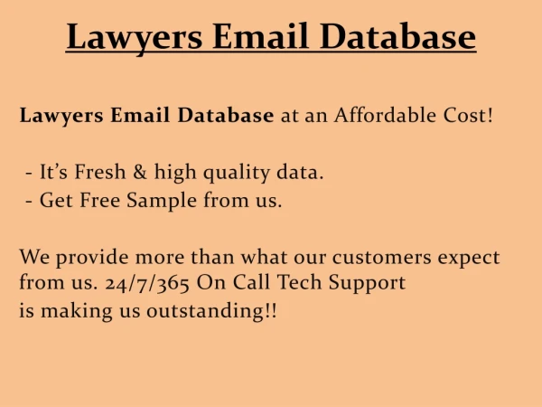 Lawyers Email Database