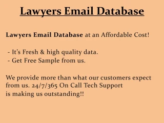 Lawyers Email Database - slide 1