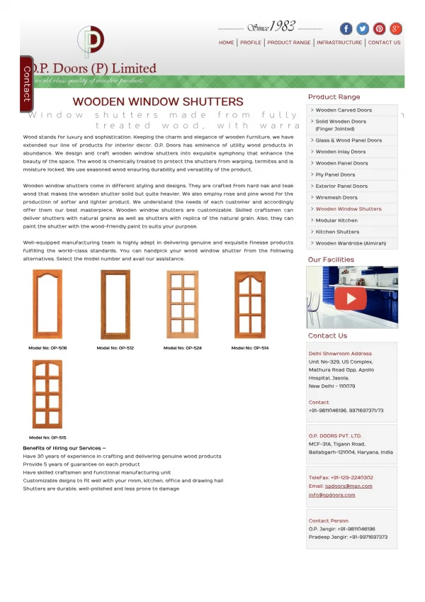 Wooden Window Shutters