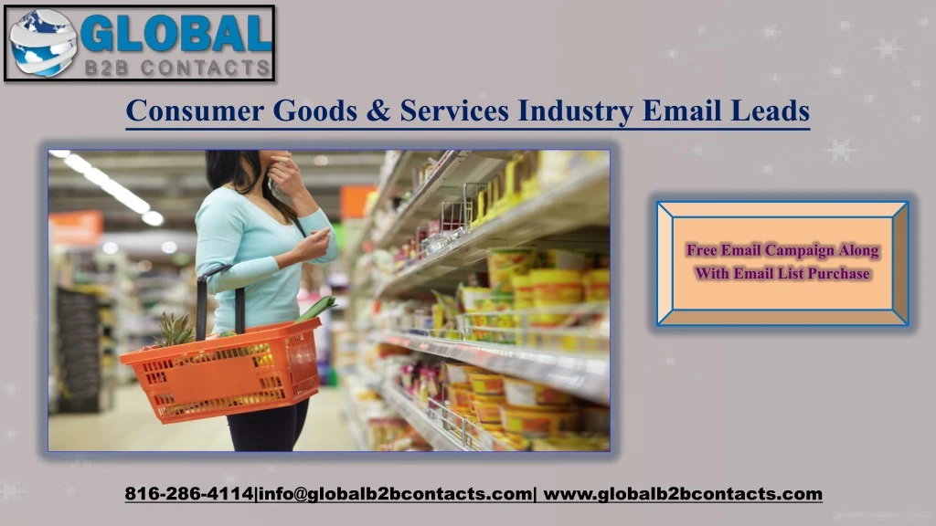 consumer goods services industry email leads