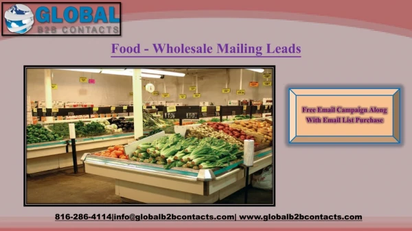 Food Wholesale Mailing Leads