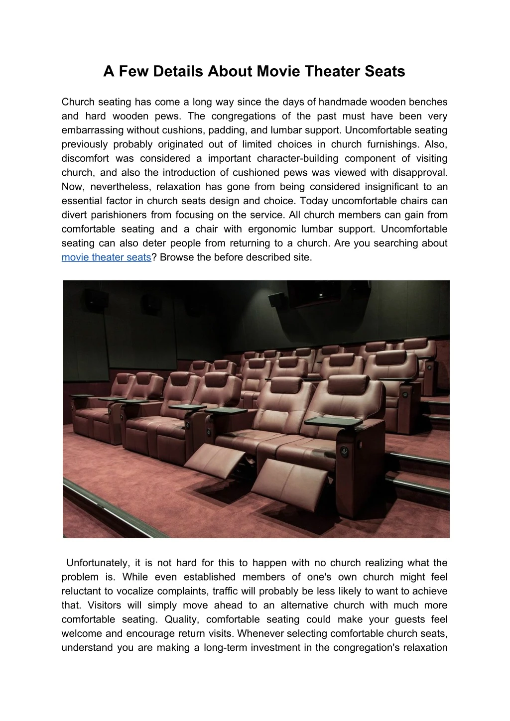 a few details about movie theater seats